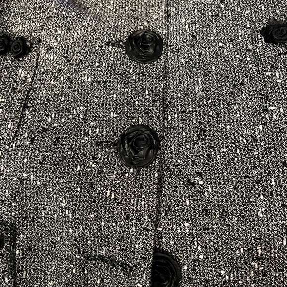 Saks Fifth Avenue Folio Collection Black Tweed Skirt Jacket Suit Set Sz 18w - Picture 7 of 7